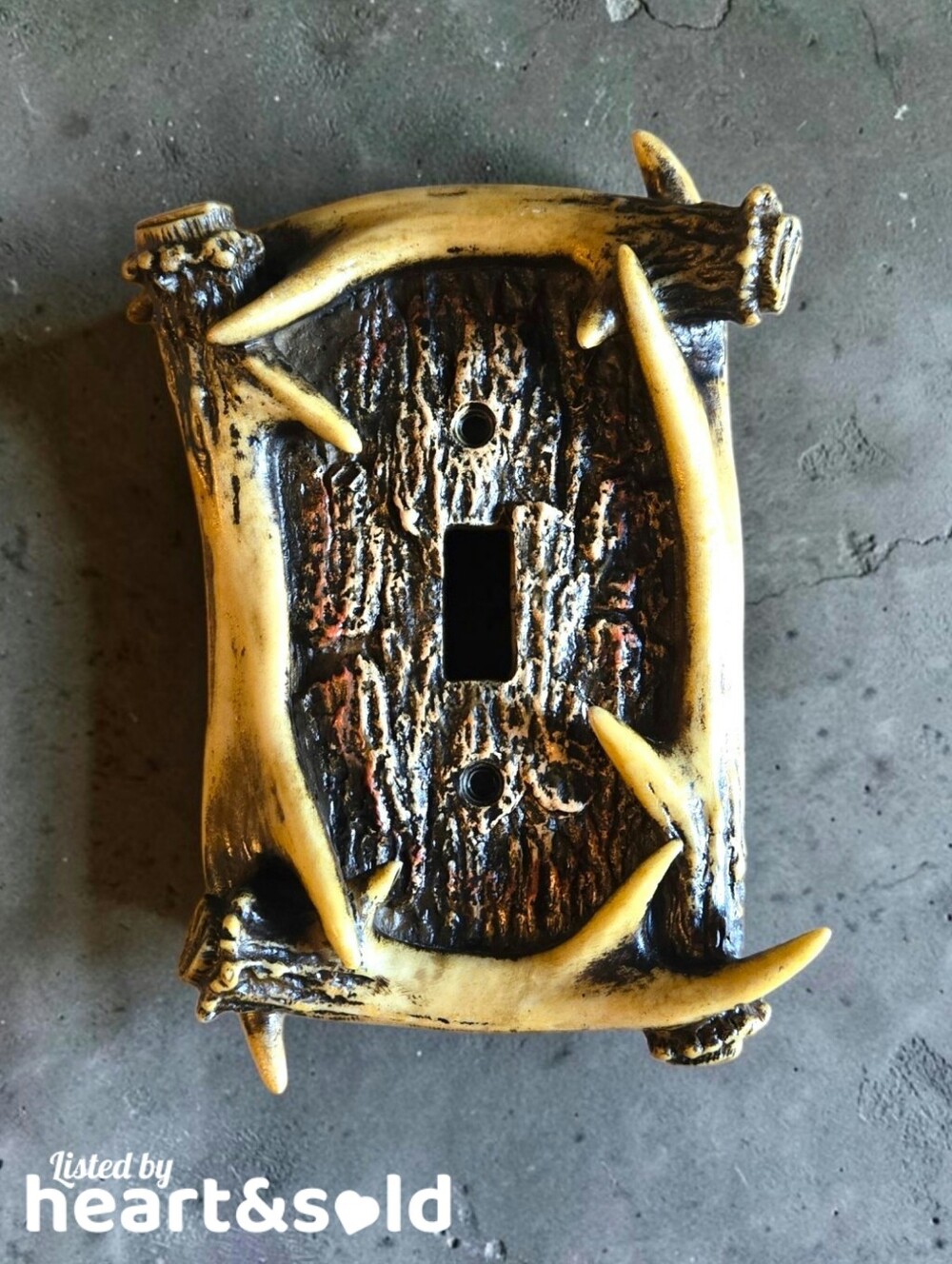 Rustic Antler Light Switch Cover